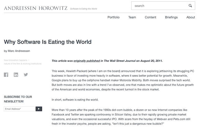 software eating world